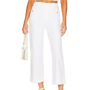NWT SPANX Women’s Pants White size L Very Stretchy Twill Wide Leg Cropped